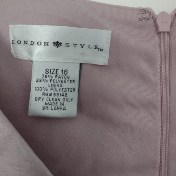 London Style Women's Shimmer Tiered Lined Dress - Picture 5 of 6